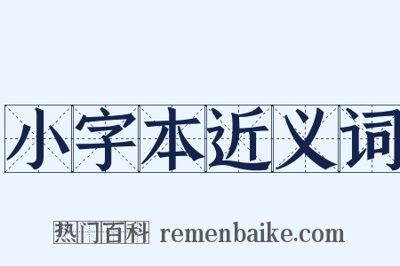 小字本近义词是什么意思的图片